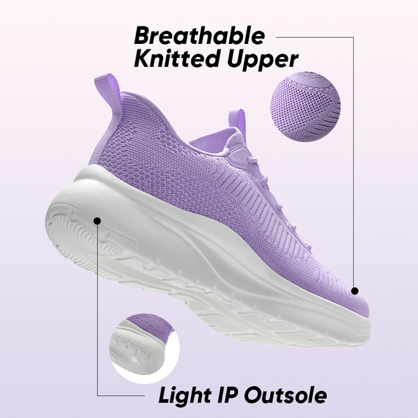 [ActiveFlow] Women's Comfortable Athleisure Sneakers - PURPLE - 5